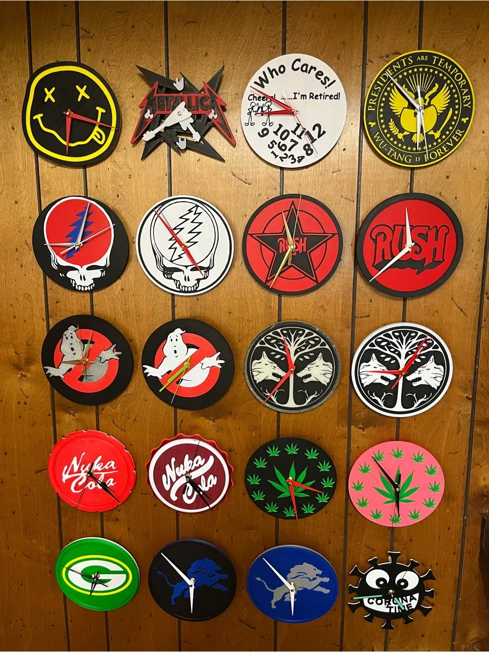 Metallica Themed Red & Black Decorative Clock